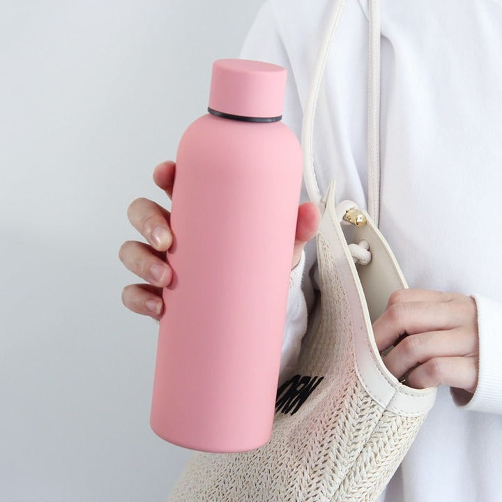Roestvrijstalen geïsoleerde drinkfles met dubbele wand, matte afwerking, antislip