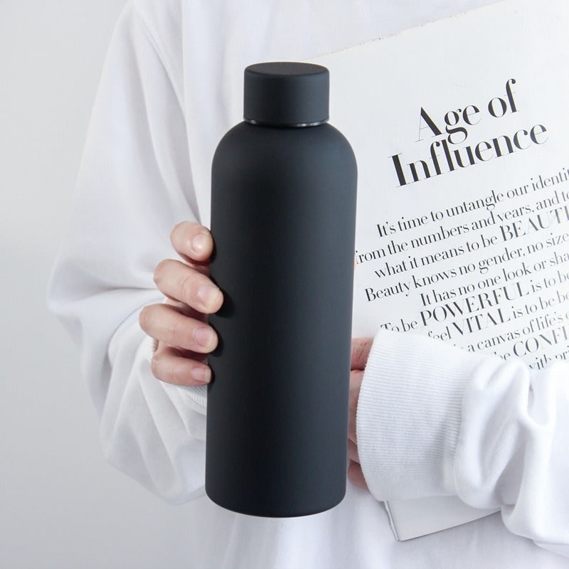 Roestvrijstalen geïsoleerde drinkfles met dubbele wand, matte afwerking, antislip