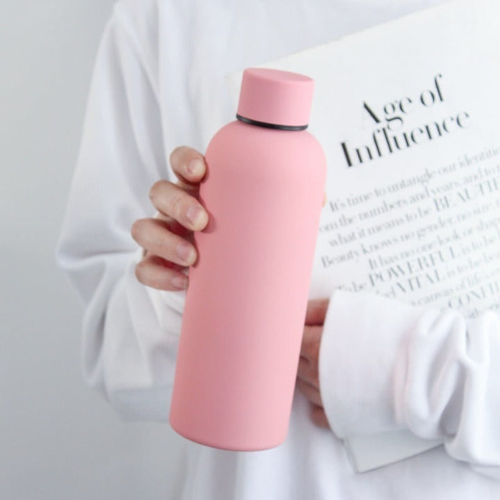 Roestvrijstalen geïsoleerde drinkfles met dubbele wand, matte afwerking, antislip