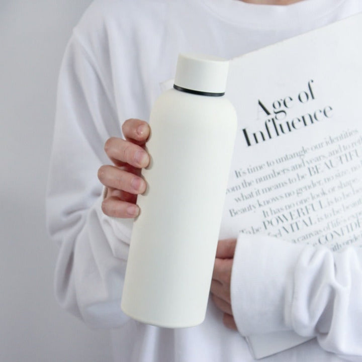 Roestvrijstalen geïsoleerde drinkfles met dubbele wand, matte afwerking, antislip