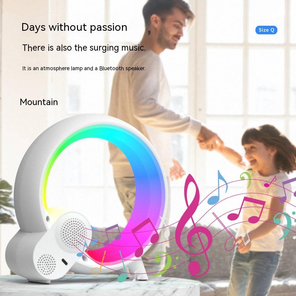 Wake-uplicht met digitaal display, RGB-ledlichtring en slimme appbediening, analoog