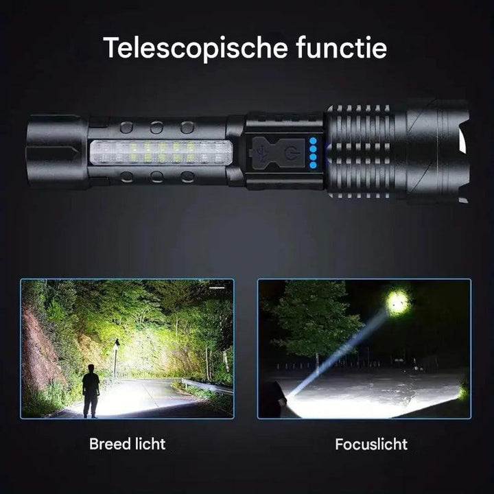OutdoorHaven Militaire Zaklamp – 5000 Lumen Tactische Fakkel