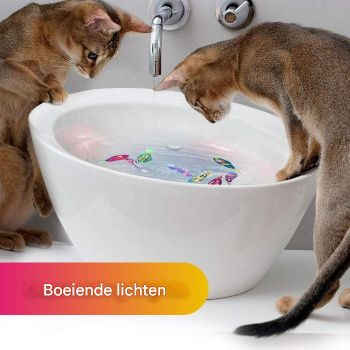 Interactieve kattenspeelgoedset – Realistische zwembeweging en boeiend licht