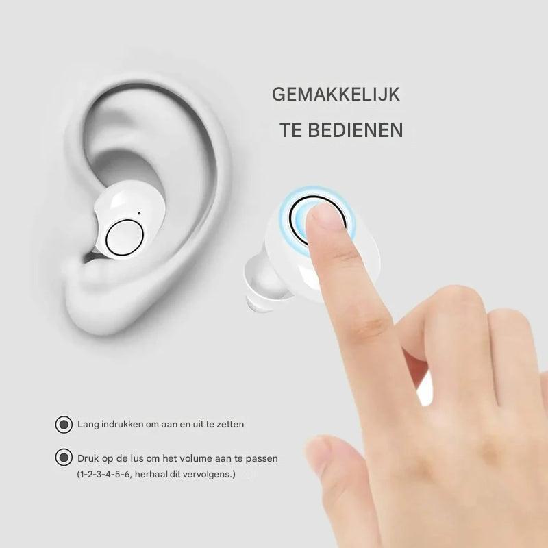 Compacte oplaadbare hoortoestellen met instelbare geluidsmodi