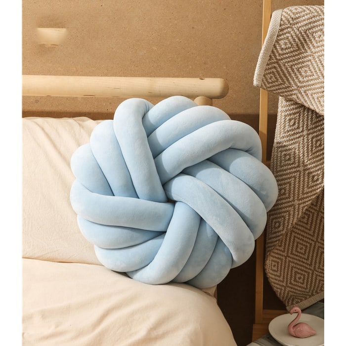 Sierkussen met knoop, zacht pluche fluwelen geknoopte bal, decoratieve kussenhoezen