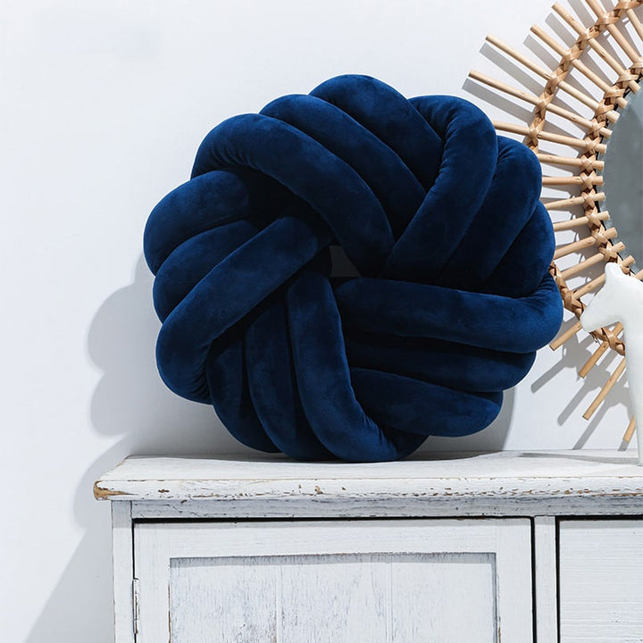 Sierkussen met knoop, zacht pluche fluwelen geknoopte bal, decoratieve kussenhoezen