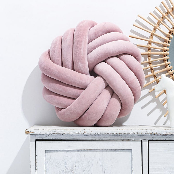 Sierkussen met knoop, zacht pluche fluwelen geknoopte bal, decoratieve kussenhoezen