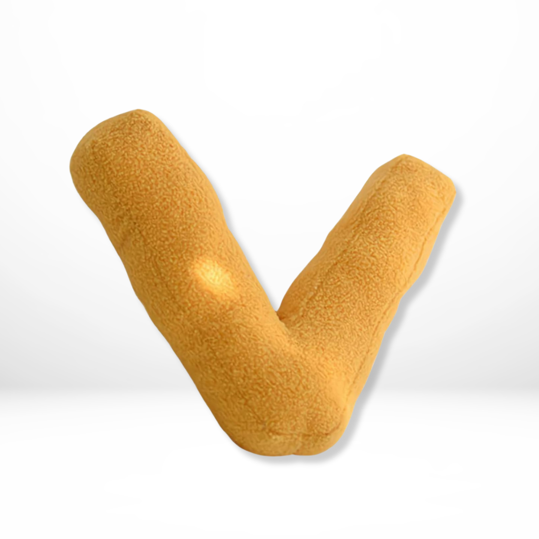 Alfabetletter sierkussen met sherpastof en pluche opgevuld ontwerp gepersonaliseerd