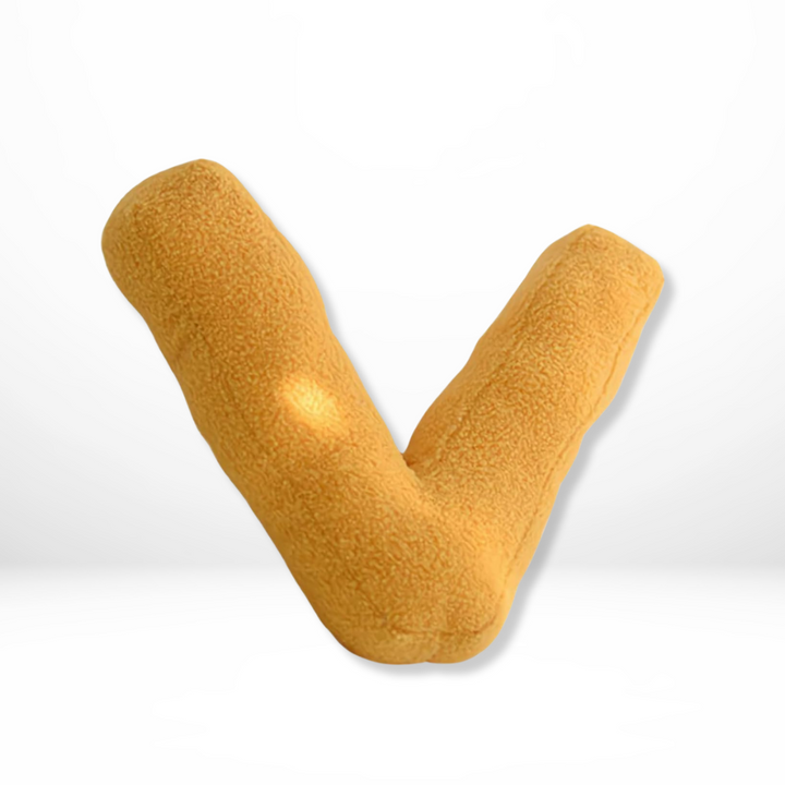 Alfabetletter sierkussen met sherpastof en pluche opgevuld ontwerp gepersonaliseerd