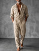 Heren jumpsuit met trekkoord in de taille en cargozakken