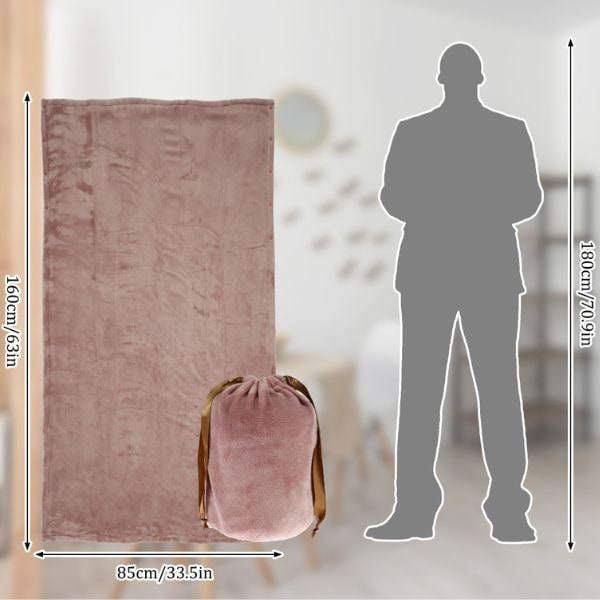 USB-verwarmde deken plaid met snoerloos draagbaar design en fleecestof queensize