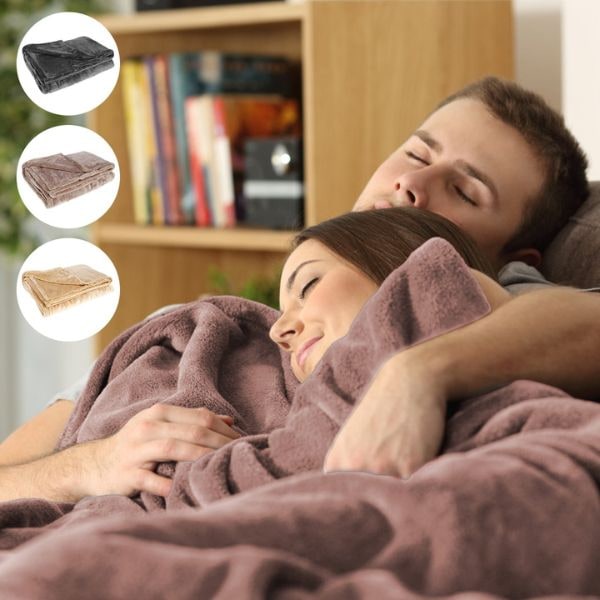 USB-verwarmde deken plaid met snoerloos draagbaar design en fleecestof queensize