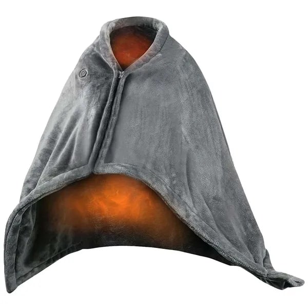 USB verwarmde draagbare dekensjaal met rits acht verwarmingszones zacht fleece 59 X 31 inch