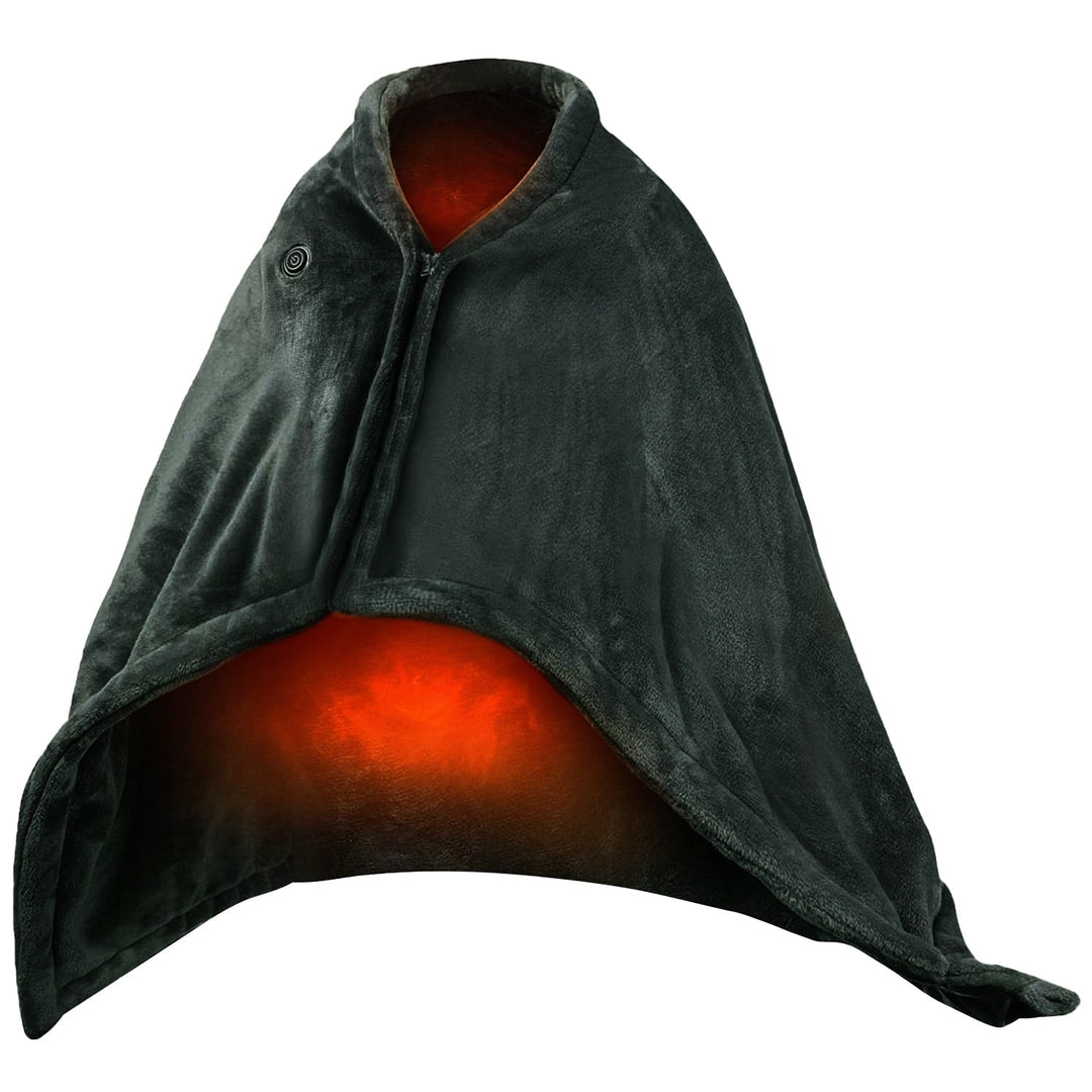 USB draagbare verwarmde deken met rits fleece plaid omslagdoek en elektrische sjaal 59x31in