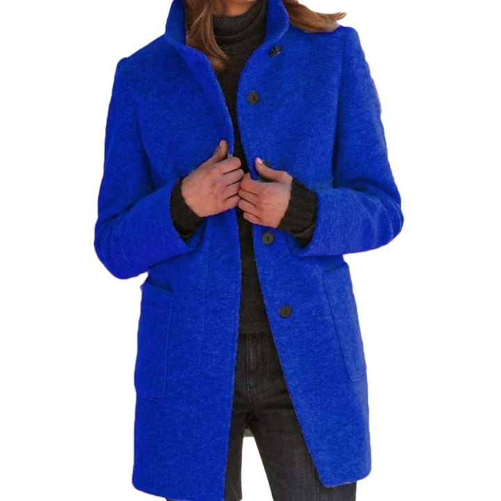 Lange Damesjas met knoopsluiting - Lentejas dames