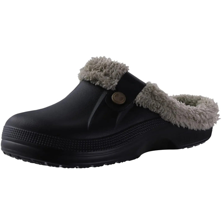 Waterdichte winterclogs voor heren met bontvoering en antislipzool