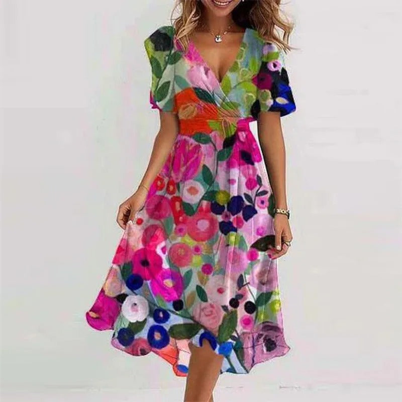 Valeria – Dames Jurk met Bloemenprint