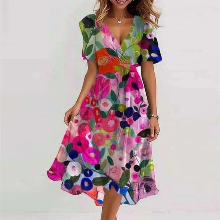 Valeria – Dames Jurk met Bloemenprint