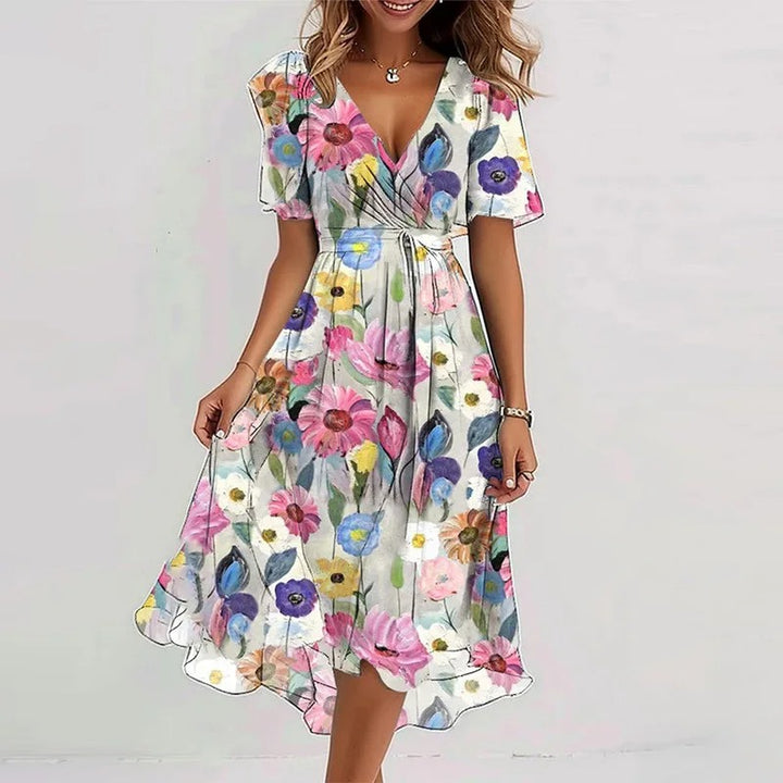 Valeria – Dames Jurk met Bloemenprint