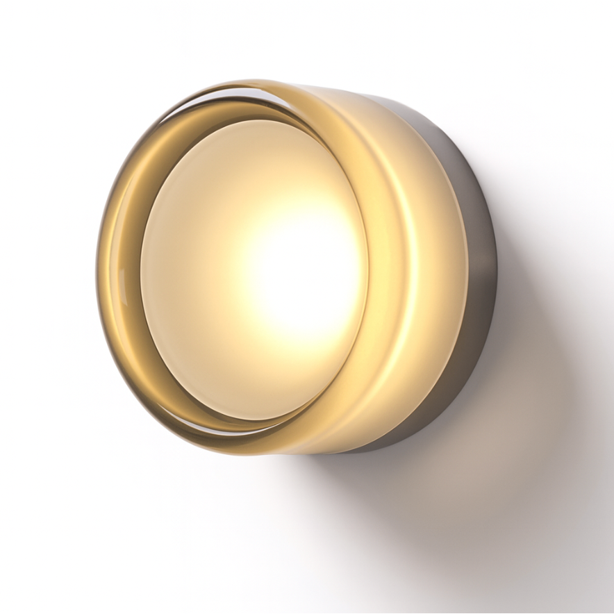 Ronde LED-wandlamp met acryl diffuser, opbouw slaapkamerlamp