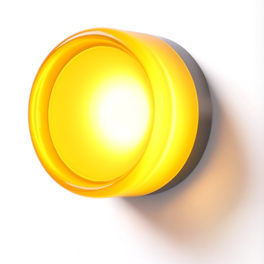 Ronde LED-wandlamp met acryl diffuser, opbouw slaapkamerlamp
