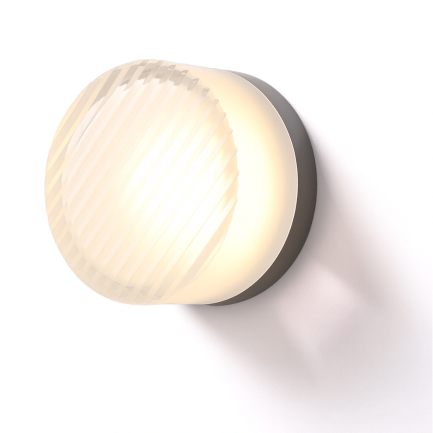 Ronde LED-wandlamp met acryl diffuser, opbouw slaapkamerlamp