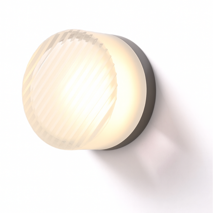 Ronde LED-wandlamp met acryl diffuser, opbouw slaapkamerlamp