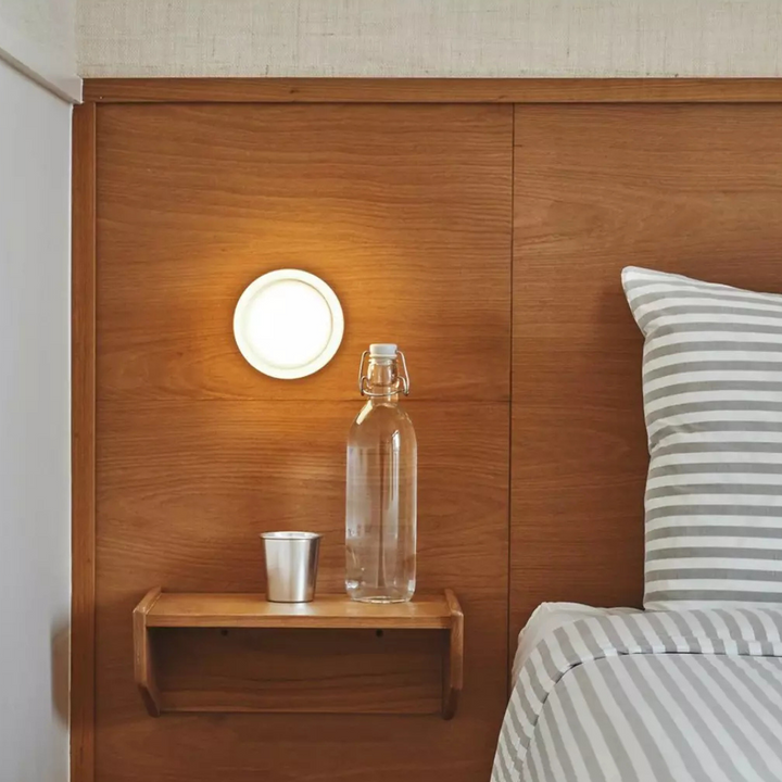Ronde LED-wandlamp met acryl diffuser, opbouw slaapkamerlamp