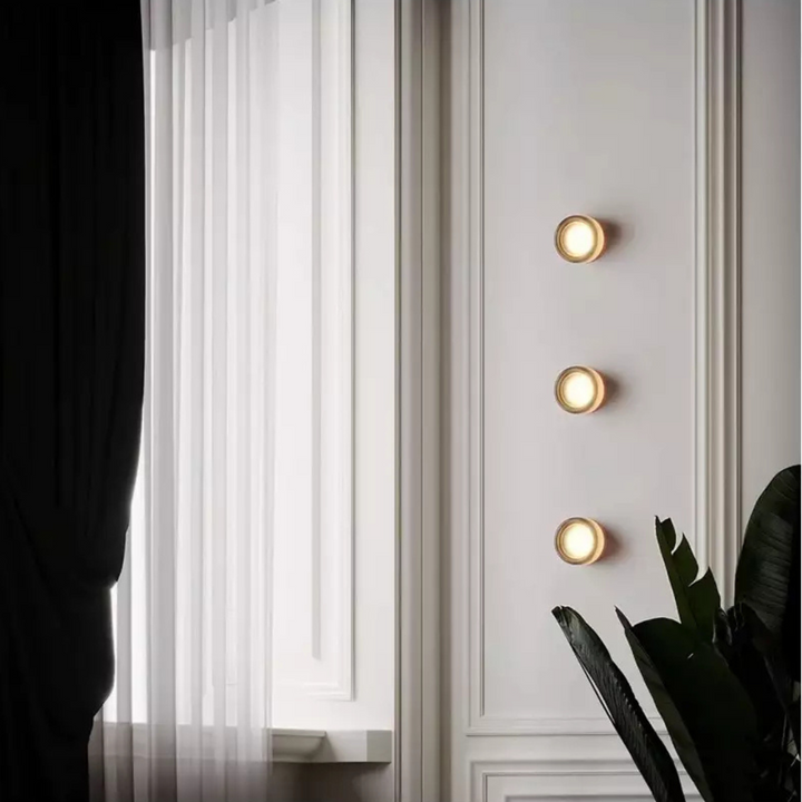 Ronde LED-wandlamp met acryl diffuser, opbouw slaapkamerlamp