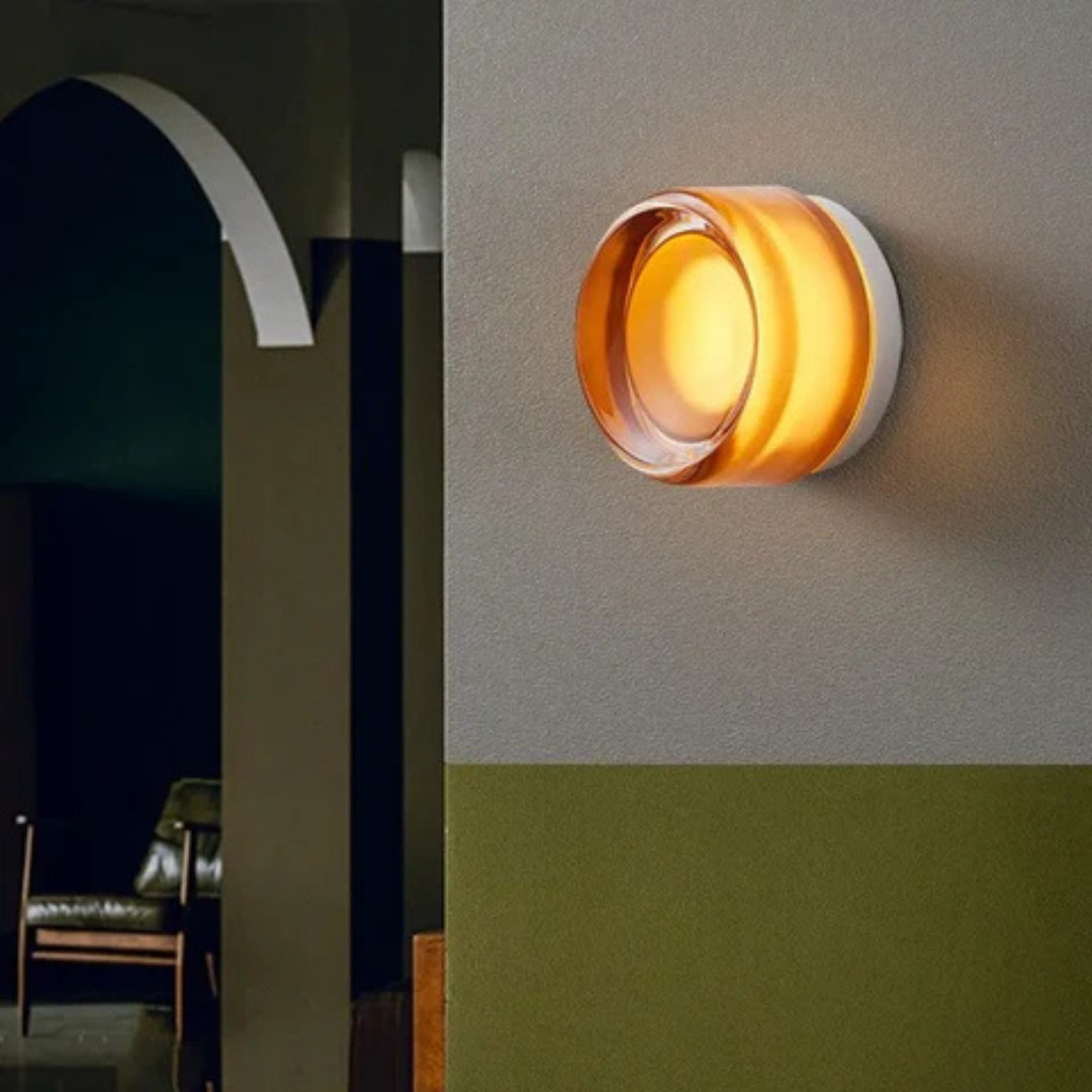 Ronde LED-wandlamp met acryl diffuser, opbouw slaapkamerlamp
