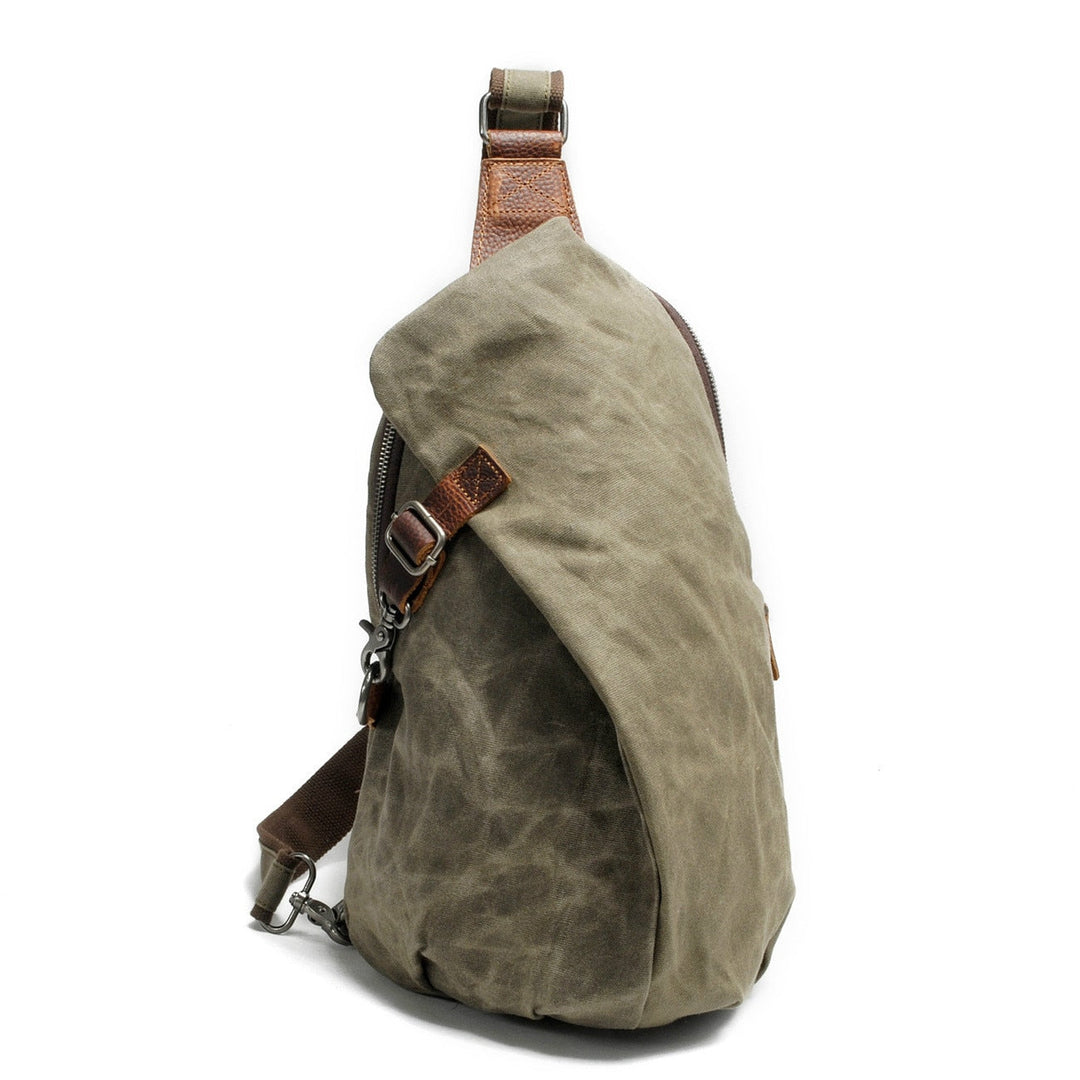 Waterafstotende canvas crossbodytas met antidiefstalvak – MultiWear