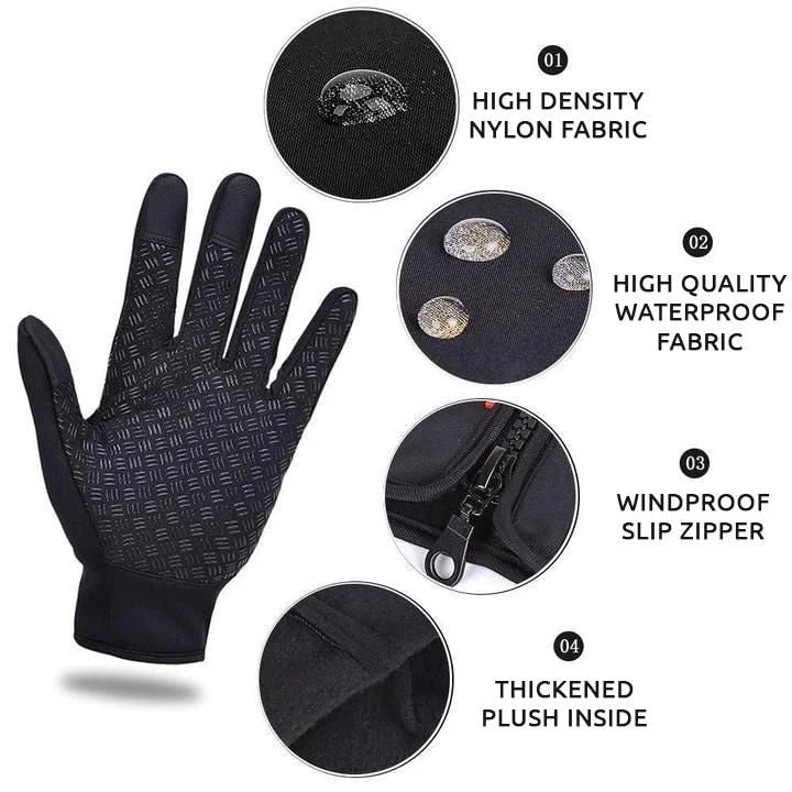 Waterdichte winterhandschoenen met touchscreen en fleecevoering warm