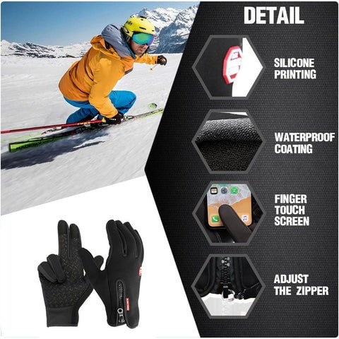 Waterdichte winterhandschoenen met touchscreen en fleecevoering warm