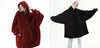Draagbare dekenhoodie, oversized fleece met kangoeroezak