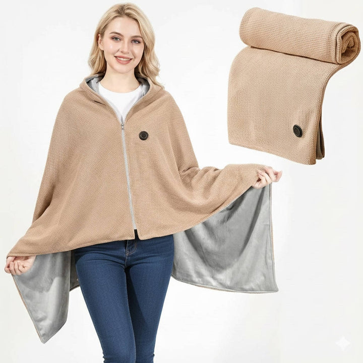 Verwarmde draagplaid met USB-voeding, ritssluiting en 8 verwarmingszones