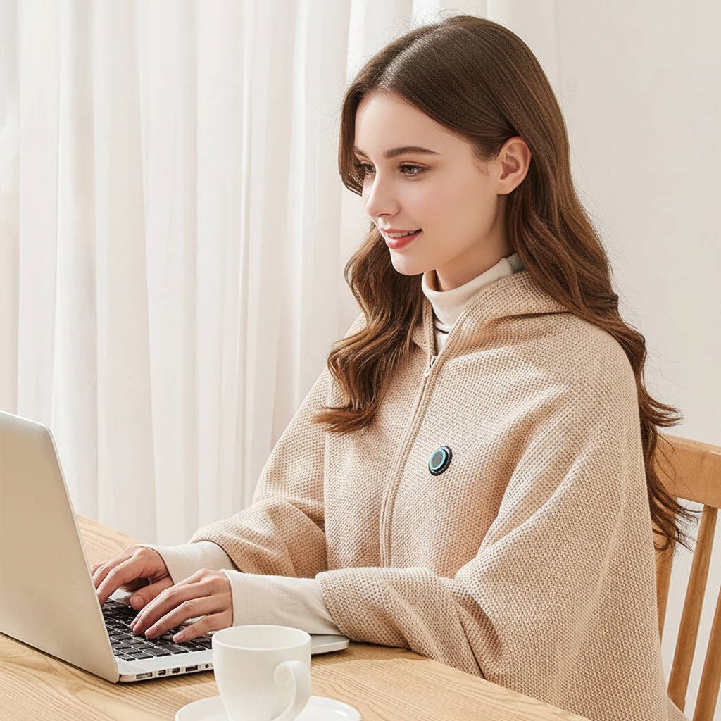 Verwarmde draagplaid met USB-voeding, ritssluiting en 8 verwarmingszones