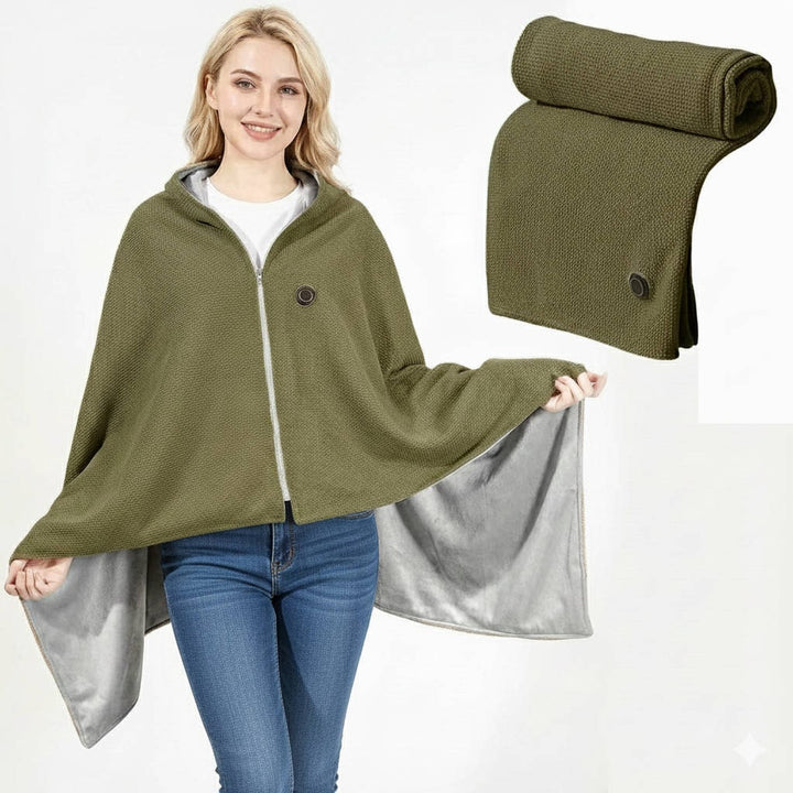 Verwarmde draagplaid met USB-voeding, ritssluiting en 8 verwarmingszones