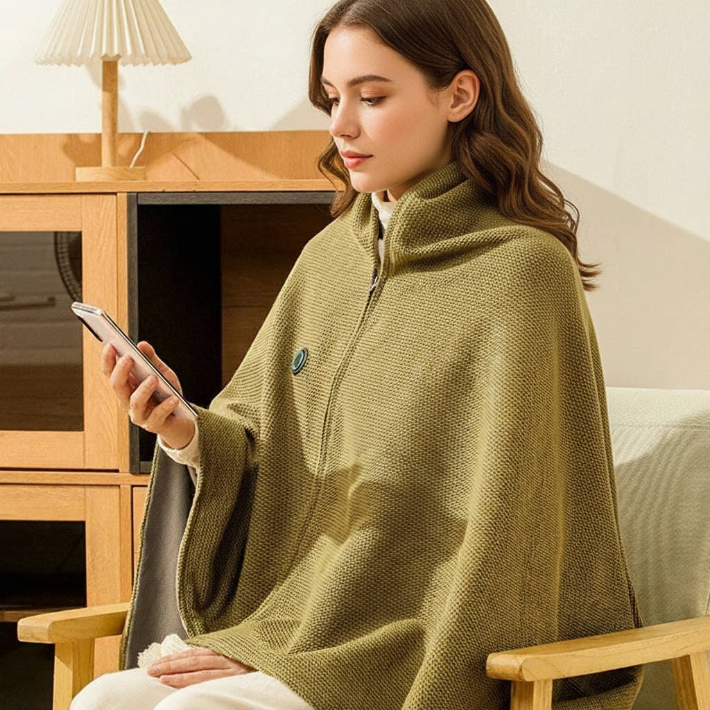 Verwarmde draagplaid met USB-voeding, ritssluiting en 8 verwarmingszones