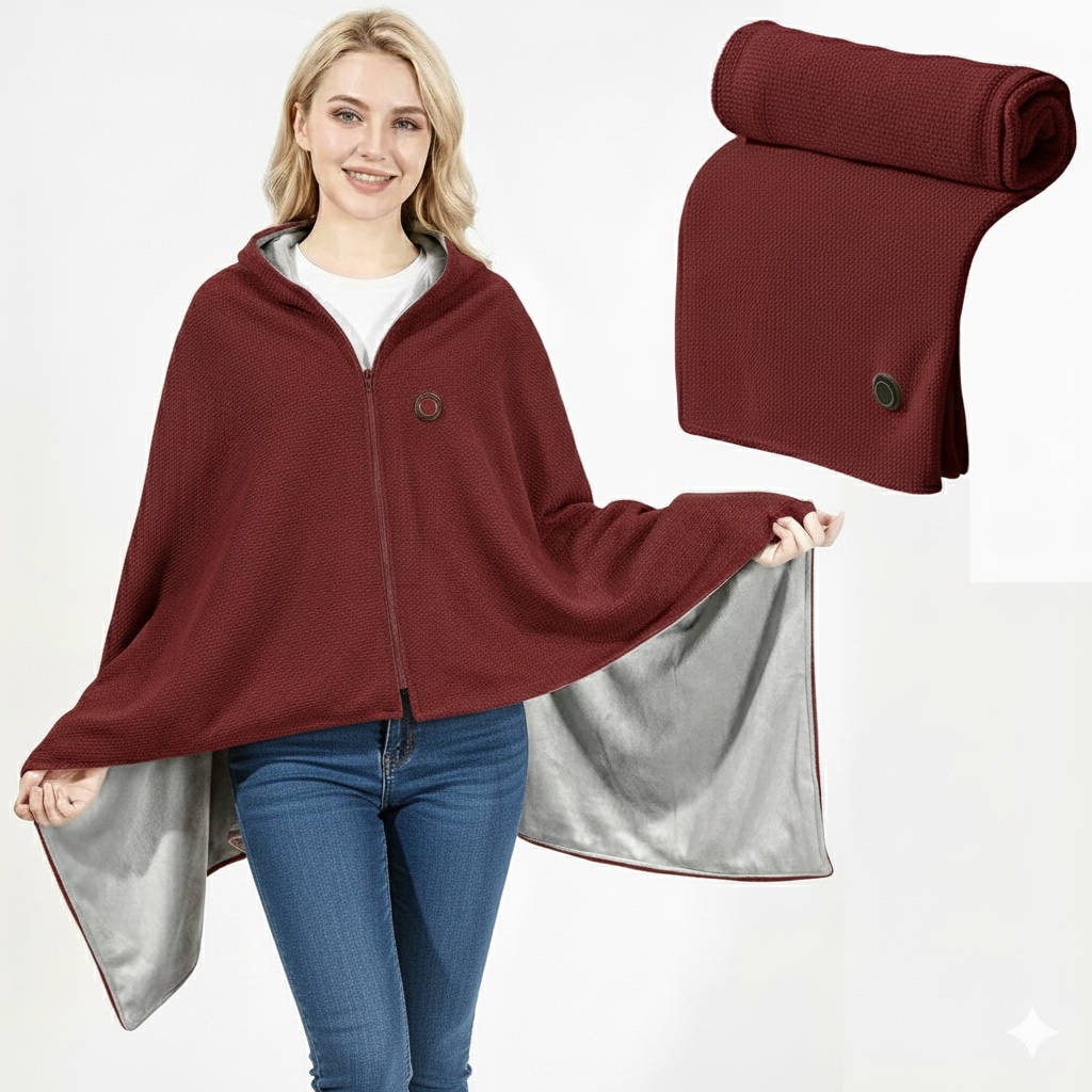 Verwarmde draagplaid met USB-voeding, ritssluiting en 8 verwarmingszones