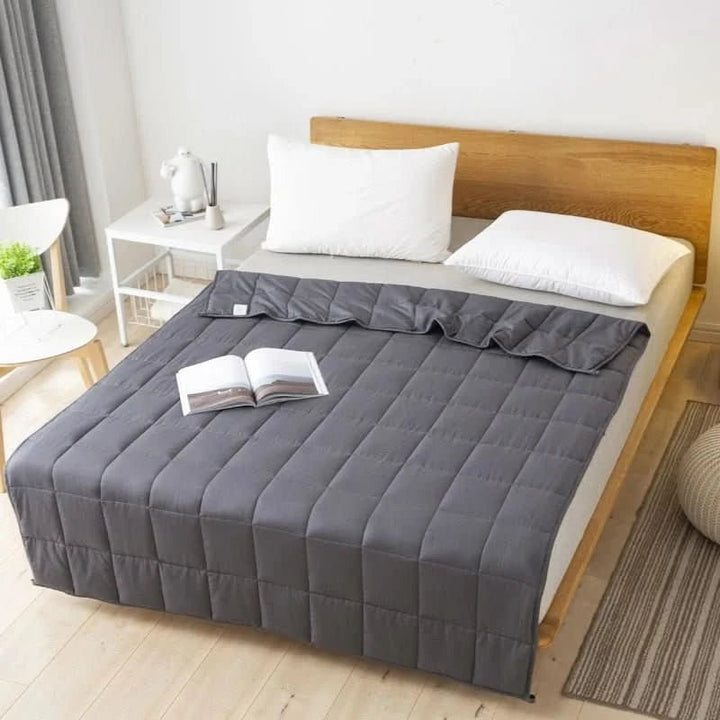 Verzwaarde deken voor slaapangst bed met gequilt katoenen ontwerp plaid