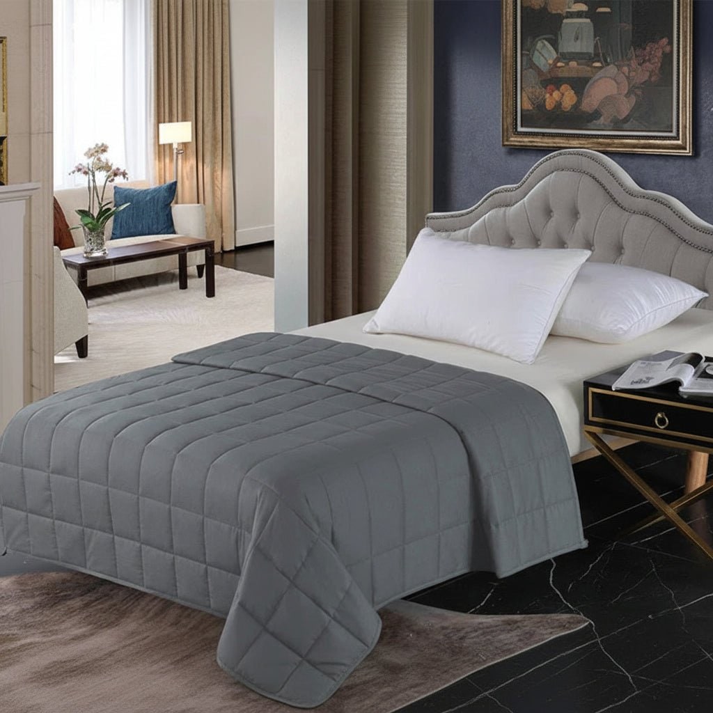 Verzwaarde deken voor slaapangst bed met gequilt katoenen ontwerp plaid
