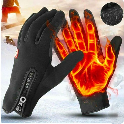 Winterfietshandschoenen waterdicht met touchscreen-vingertoppen en fleecevoering