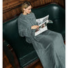 Dames deken met mouwen, draagbare fleece badjas met voorzak en lange oversized pasvorm