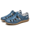 Comfortabele dames sandalen met gesloten neus, uitsnijdingen en bandjes, wandelsandalen met platte hak voor de zomer