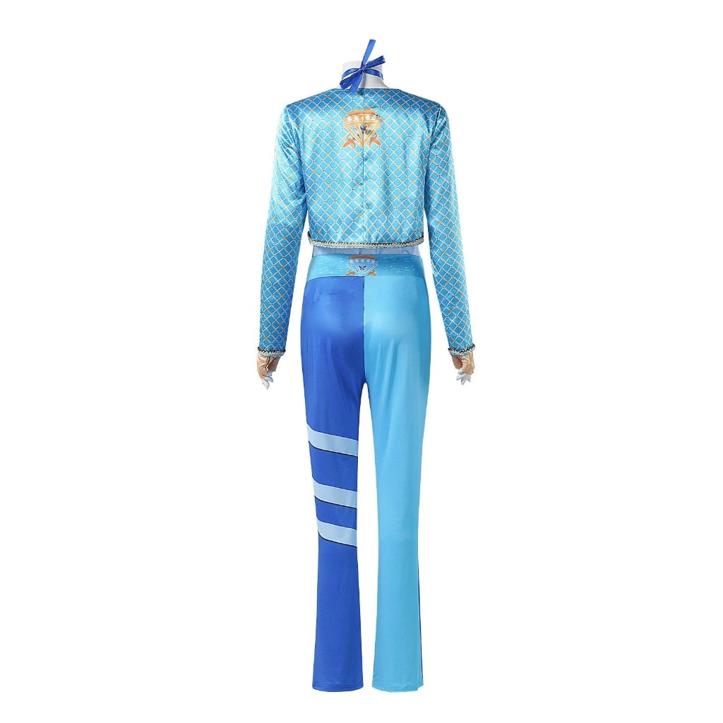 Halloweenkostuum voor dames, cosplaypersonage met kort jasje en broek, tweedelige set