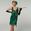 Halloween flapperjurk voor dames, Roaring 20s-outfit met pailletten en franje voor een feestkostuum uit de jaren 20