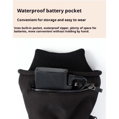 Oplaadbare verwarmde dameshandschoenen waterdicht met gestructureerde grip en verstelbare polsband