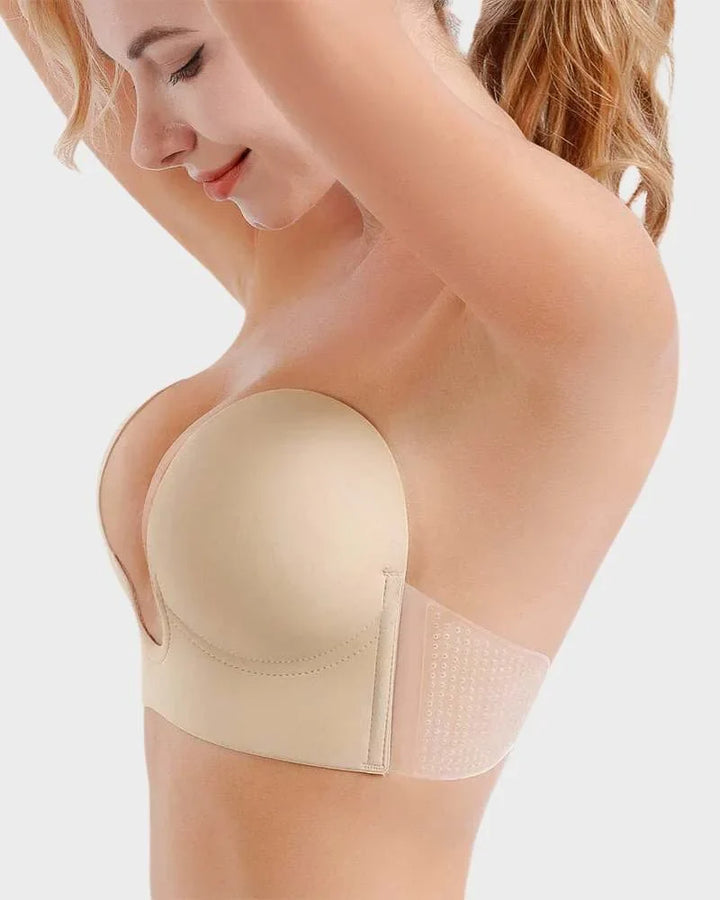Strapless backless zelfklevende push-up bh