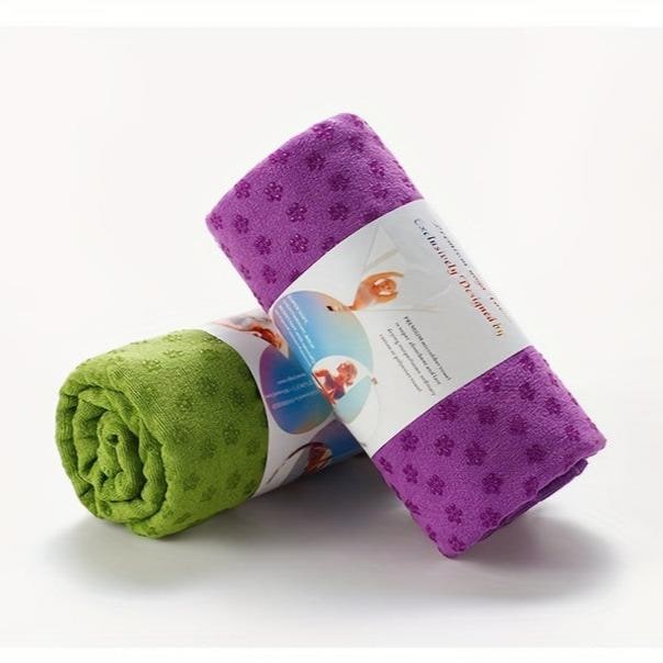 Yogamat-handdoek van microvezel, antislip met grip-noppen, 183x63cm