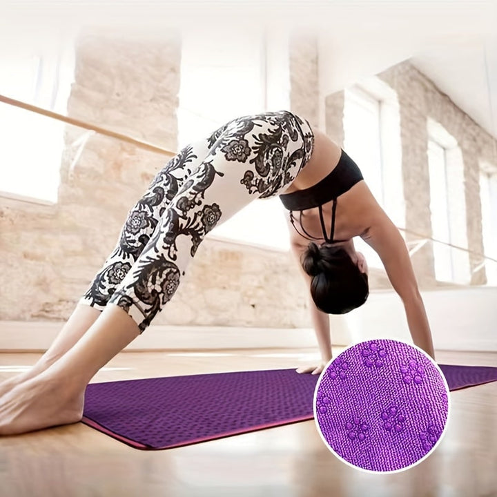 Yogamat-handdoek van microvezel, antislip met grip-noppen, 183x63cm